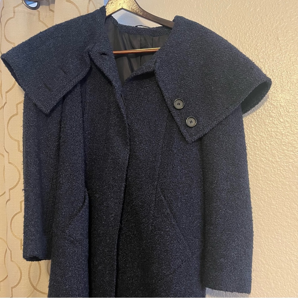 Vintage boucle long shawl collar coat - Picture 4 of 9
